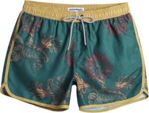 maamgic - Traje de baño corto para hombre vintage de los años 80 y 90,