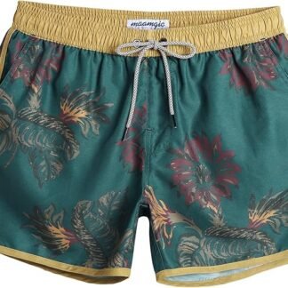 maamgic - Traje de baño corto para hombre vintage de los años 80 y 90,